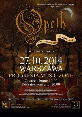 Opeth - koncert w Polsce / Opeth - Pale Communion Europe 2014